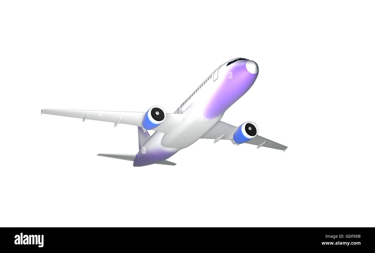 jet aircraft, isolated on white background 3d illustration Stock Photo ...