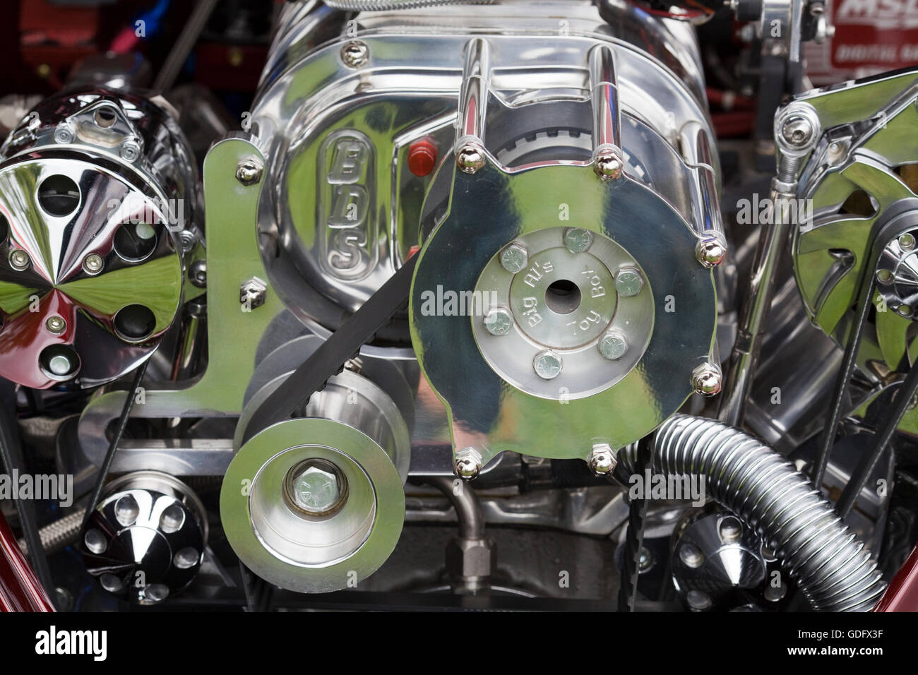 customized Chevrolet Engine Stock Photo