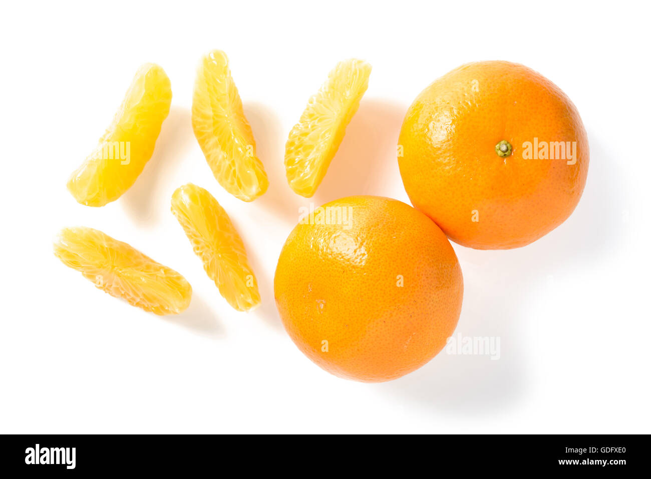 orange segment on white Stock Photo Alamy