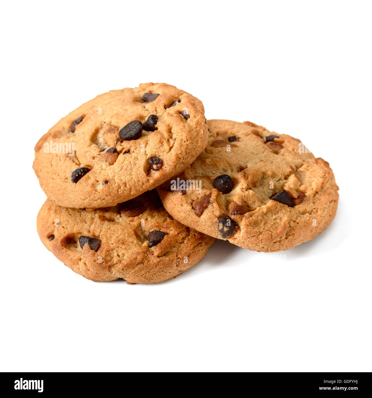 chocolate cookies on white Stock Photo