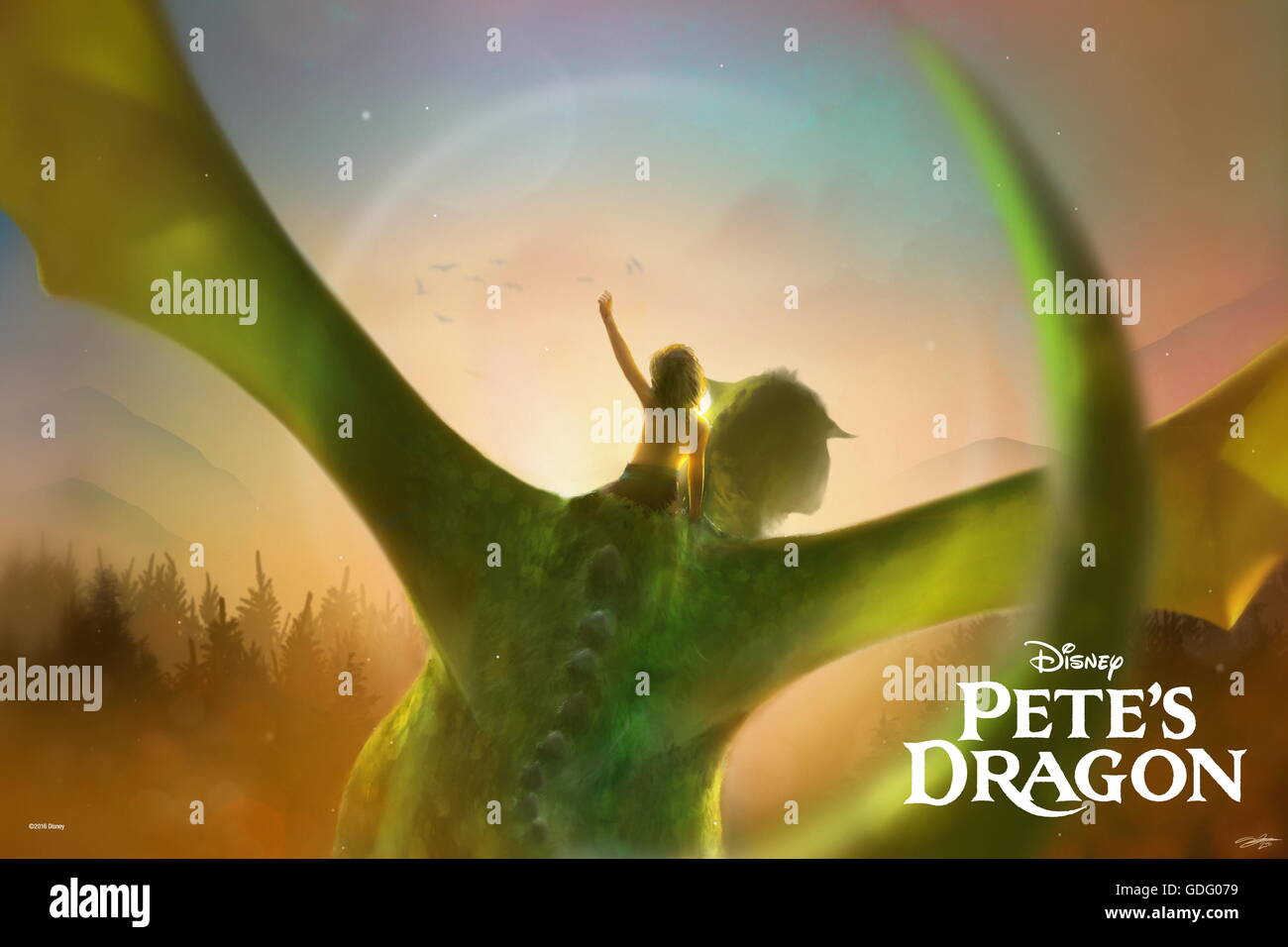 RELEASE DATE: August 12, 2016 TITLE: Pete's Dragon STUDIO: Walt Disney Productions DIRECTOR: David Lowery PLOT: The adventures of an orphaned boy named Pete and his best friend Elliot, who just so happens to be a dragon STARRING: Bryce Dallas Howard, Karl Urban, Robert Redford (Credit: © Walt Disney Productions/Entertainment Pictures/)   PLEASE NOTE: Entertainment Pictures is not the copyright owner of this or any television or film publicity image, but only provides access to the material. Additional permissions may be required. Image NOT available for commercial use, ONLY editor Stock Photo