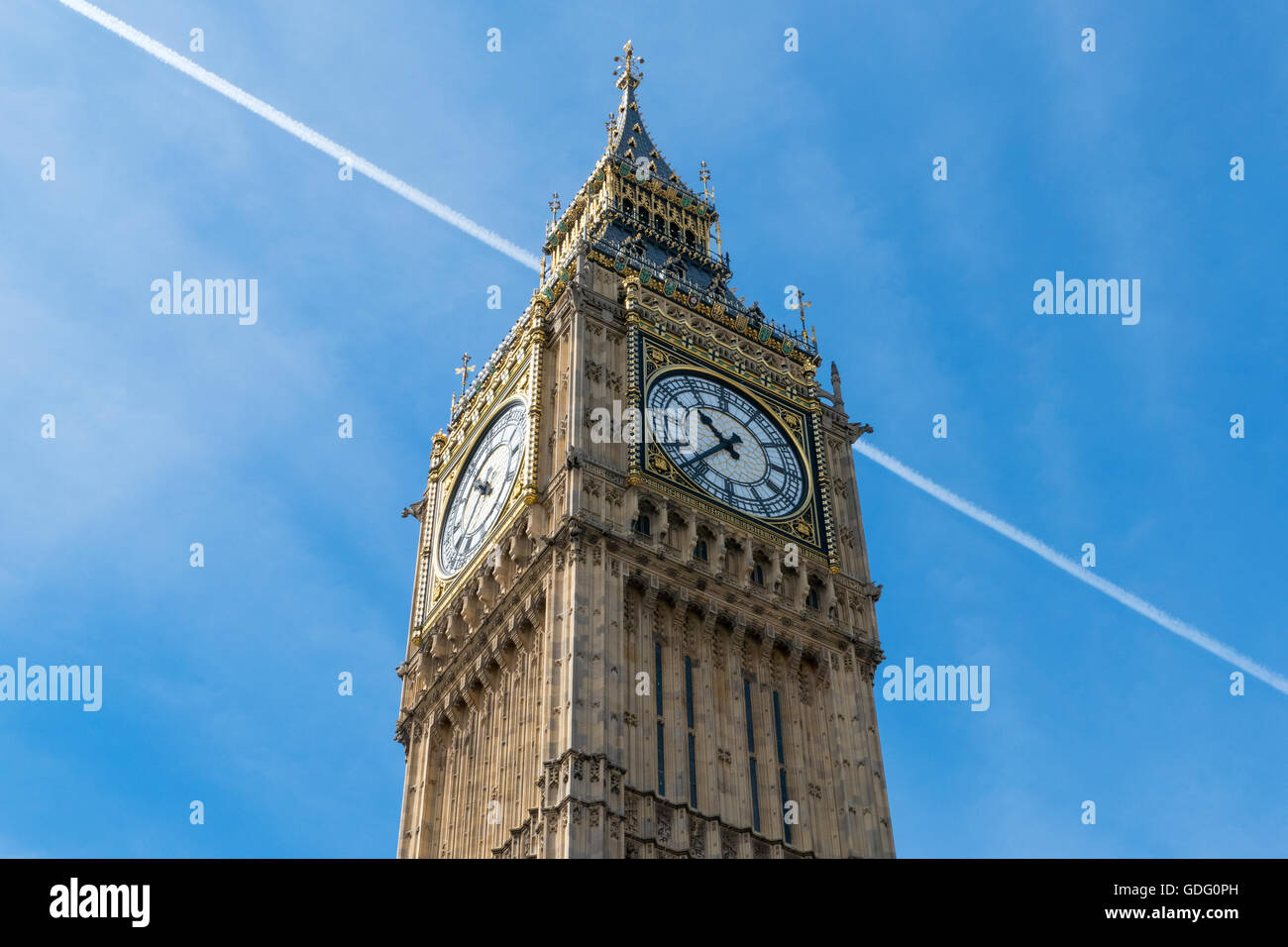 Westminster and Big Ben over river Thames Stock Photo