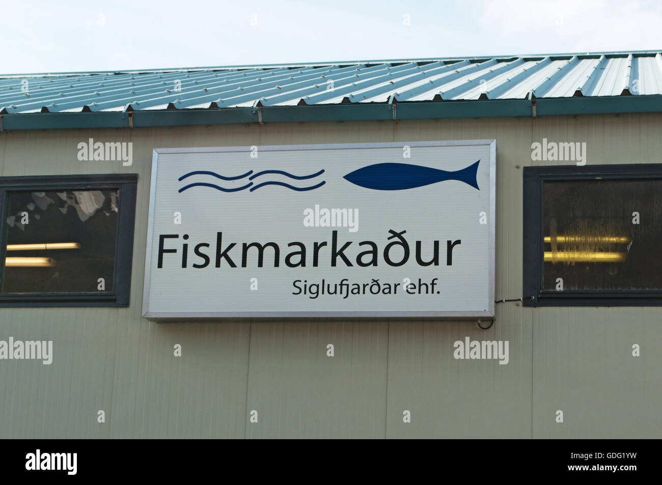 Iceland, Europe the fish market in Siglufjordur, a small fishing town