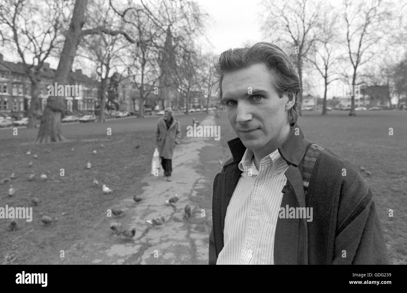 Actor Ralph Fiennes who at the time had played Nazi SS officer and war criminal Amon Göth in the film Schindler's List. Stock Photo