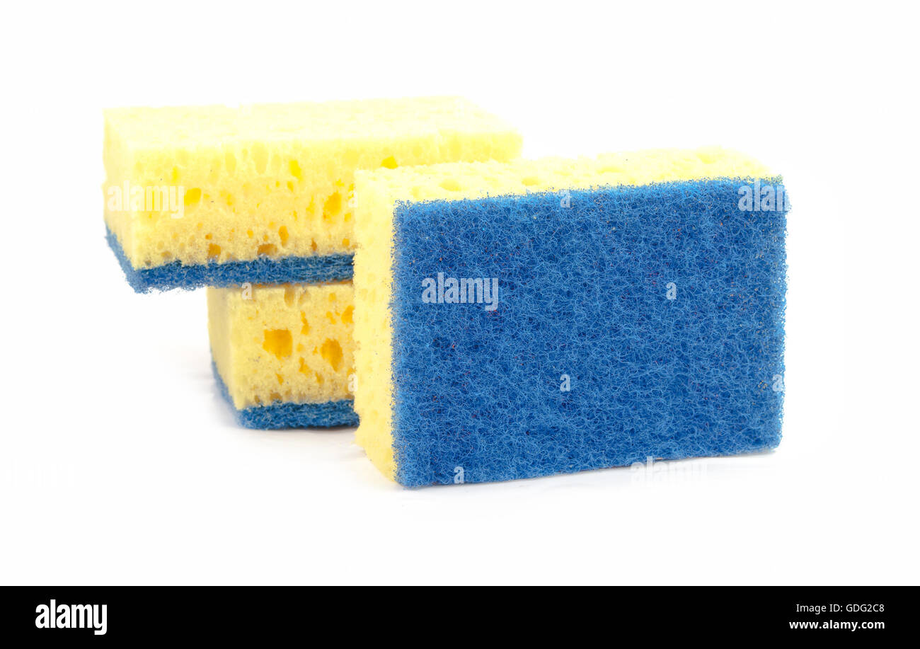 sponges isolated on white background Stock Photo