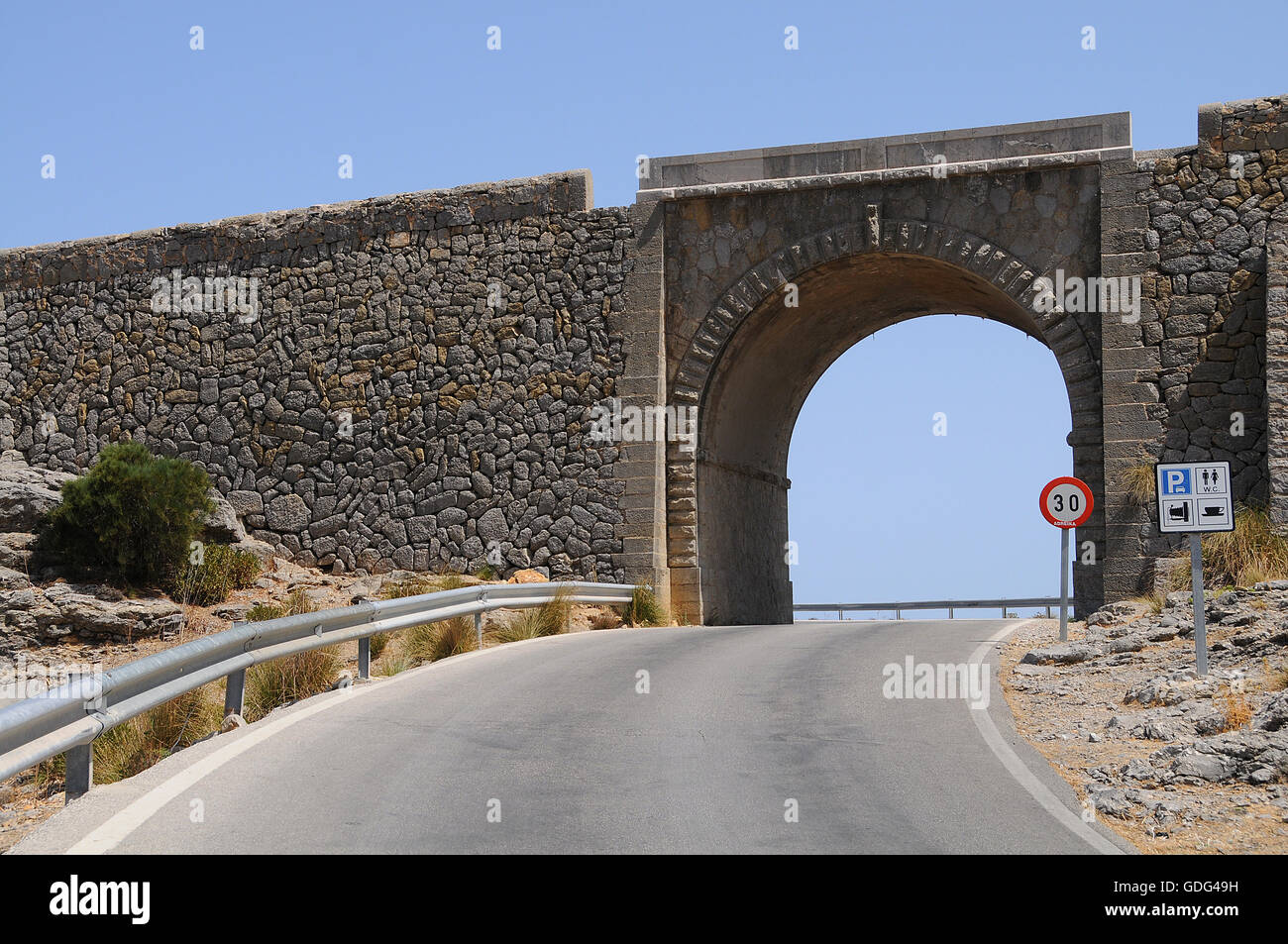 Mountain road, Sa Calobra, Majorca, Balearic Islands Stock Photo