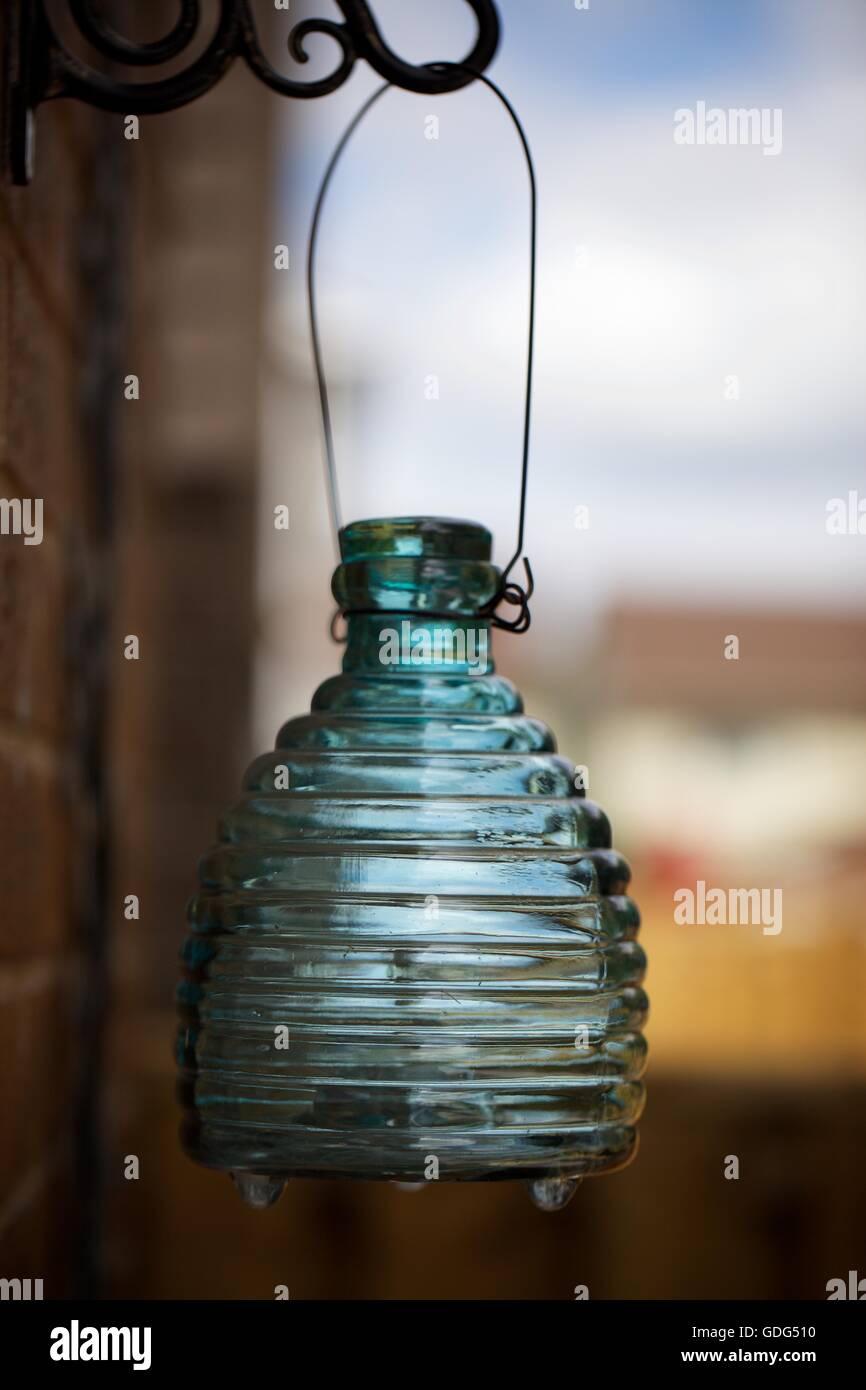 Wasp catcher made of glass Stock Photo Alamy