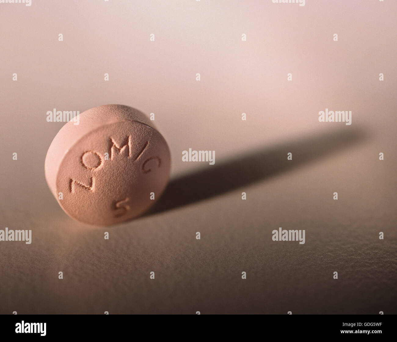 Prescription drug Zomig 5mg pill Stock Photo