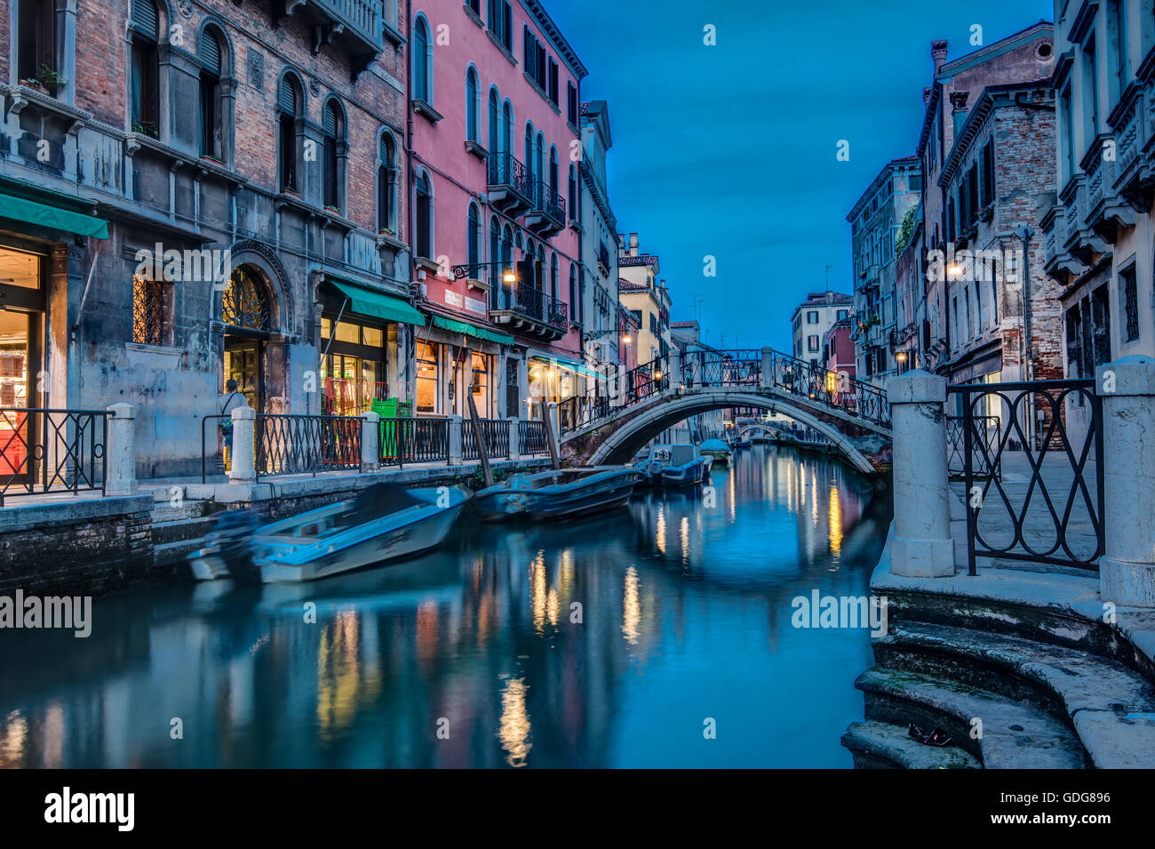 After the sun has set in Venice Stock Photo