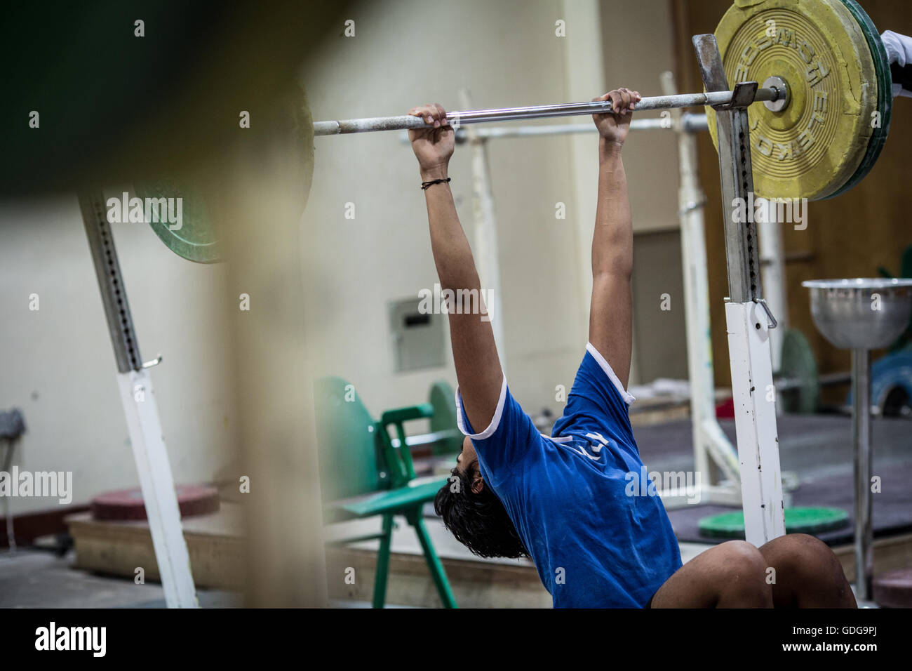 A group of Emirati Female weightlifters train at the spartan training