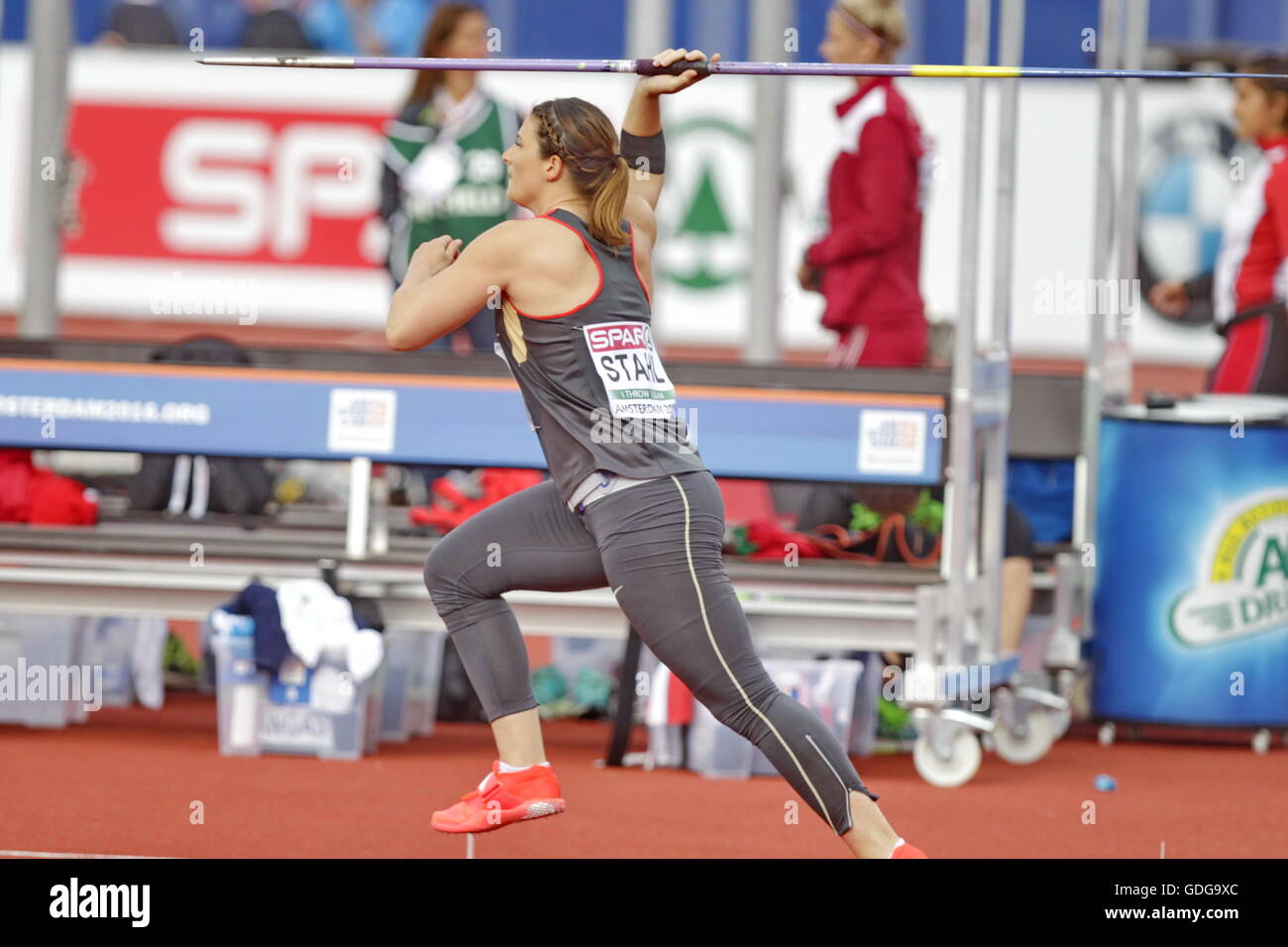 Amsterdam, Netherlands July 09, 2016 Linda Stahl 2nd javelin to Amsterdam europe championship