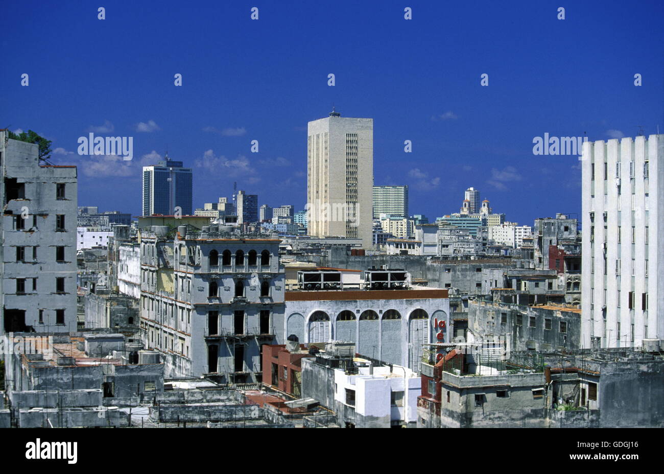 the old town of the city Havana on Cuba in the caribbean sea. Stock Photo