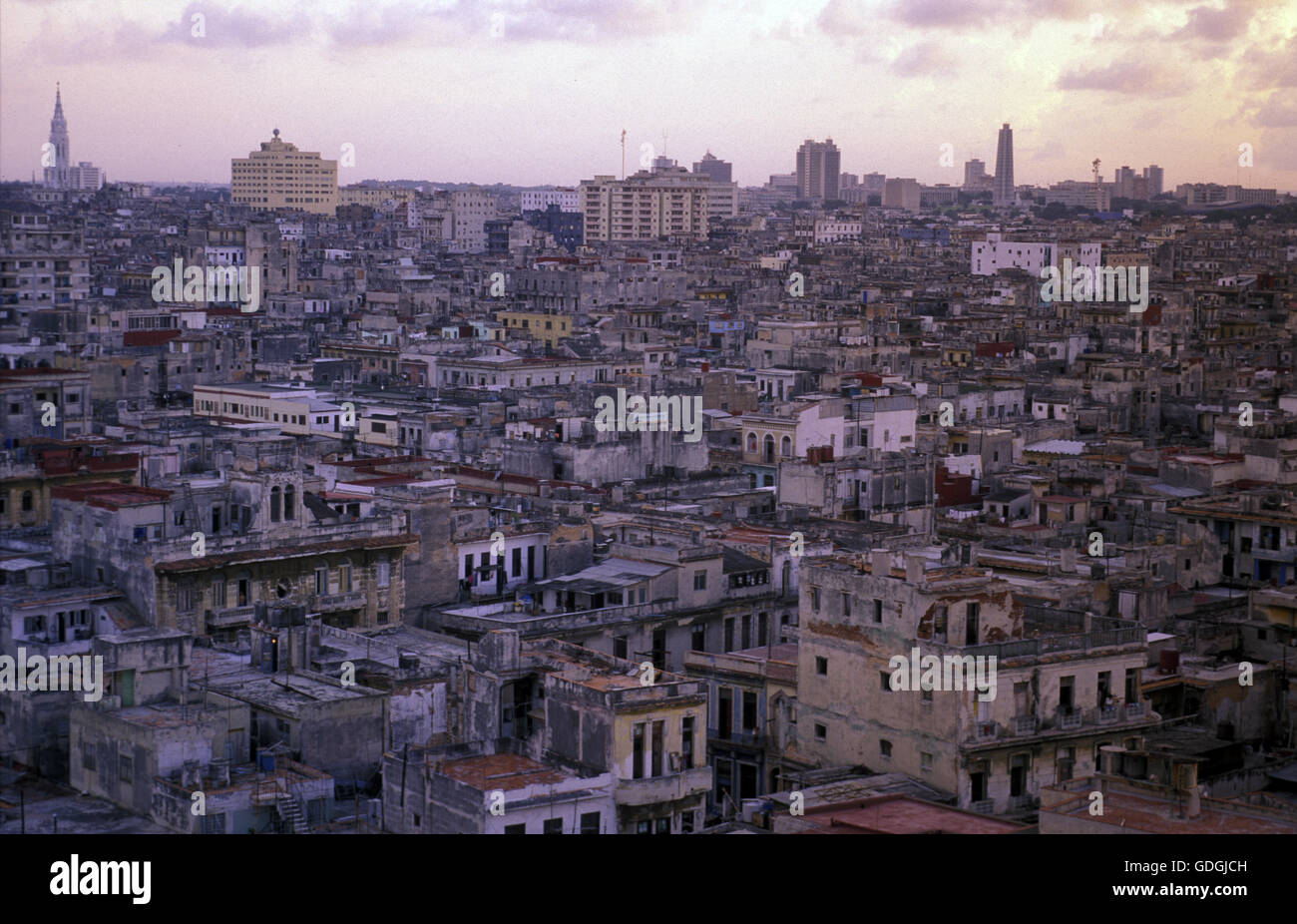 the city of Havana on Cuba in the caribbean sea. Stock Photo