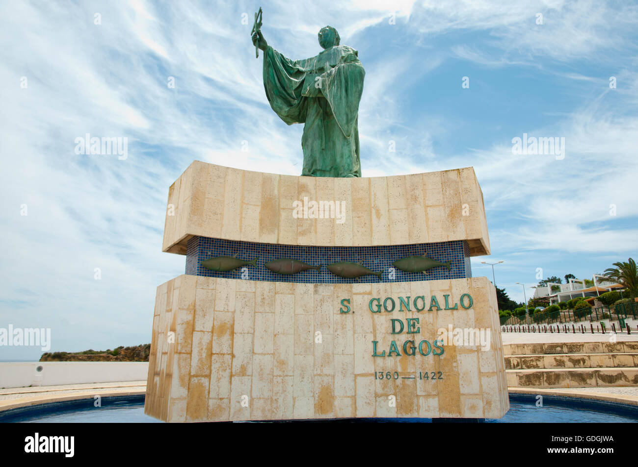Statue of Sao Goncalo - Lagos - Portugal Stock Photo