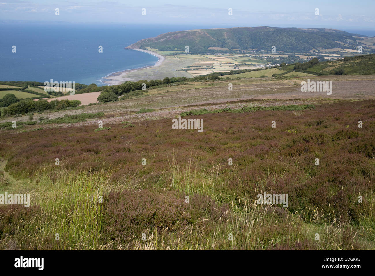 View of Porlock Bay Somerset UK Stock Photo