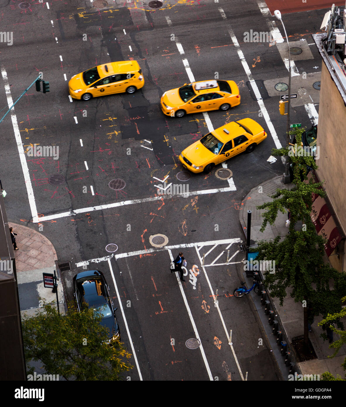 New York City Traffic Intersection on with Lexington Avenue, Manhattan