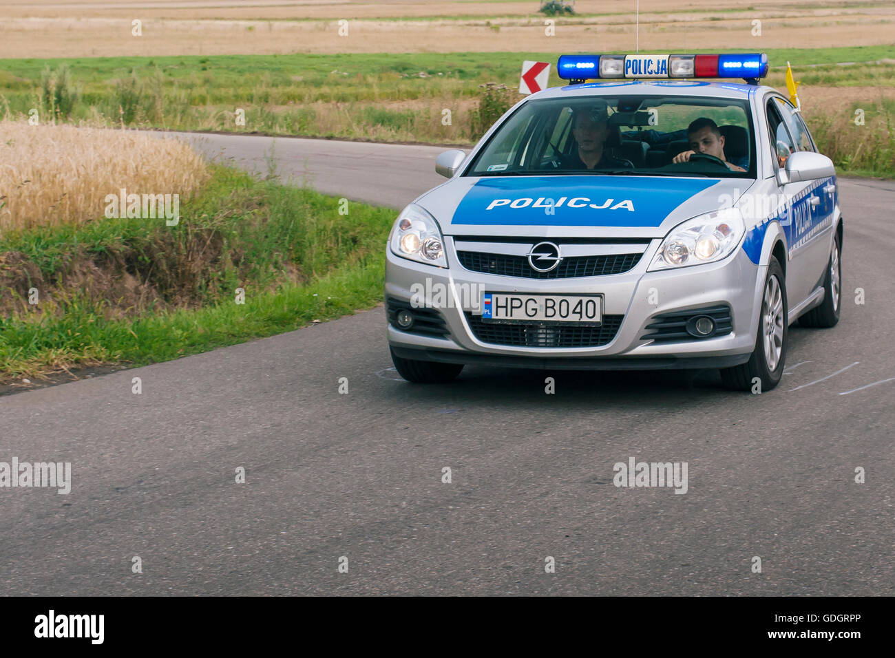 Polish police car hi-res stock photography and images - Alamy