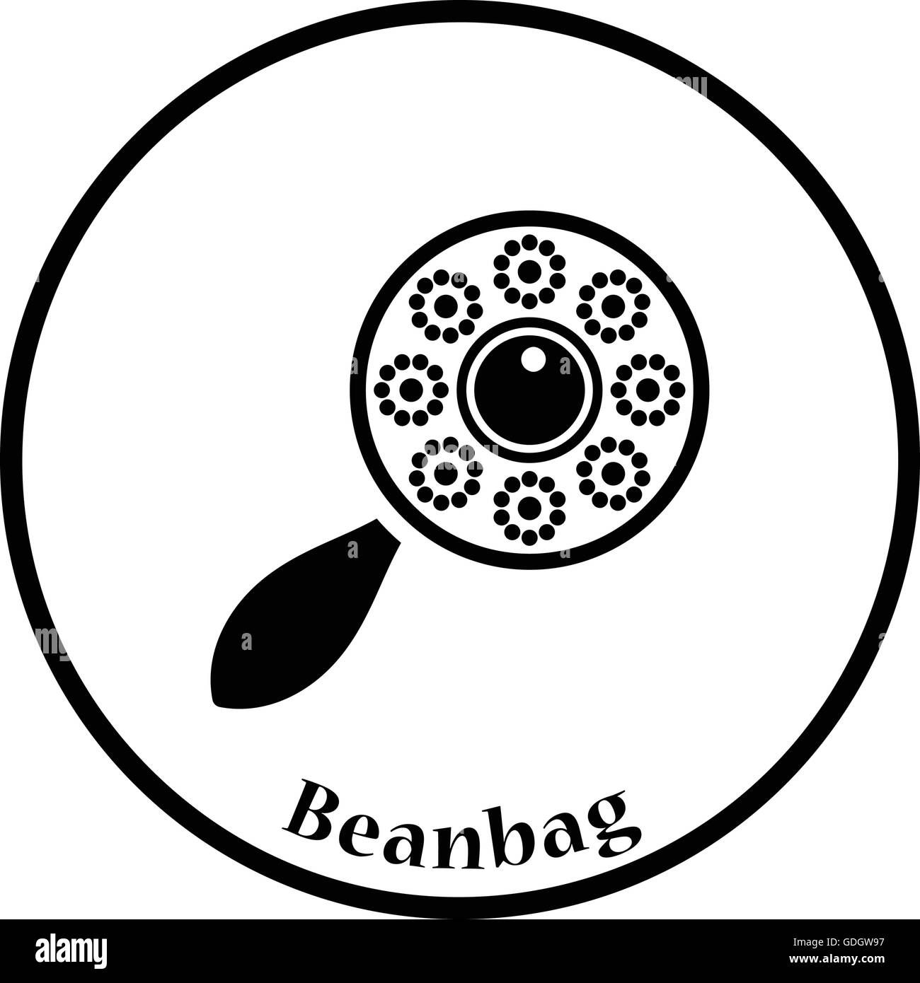 Beanbag icon. Thin circle design. Vector illustration Stock Vector ...