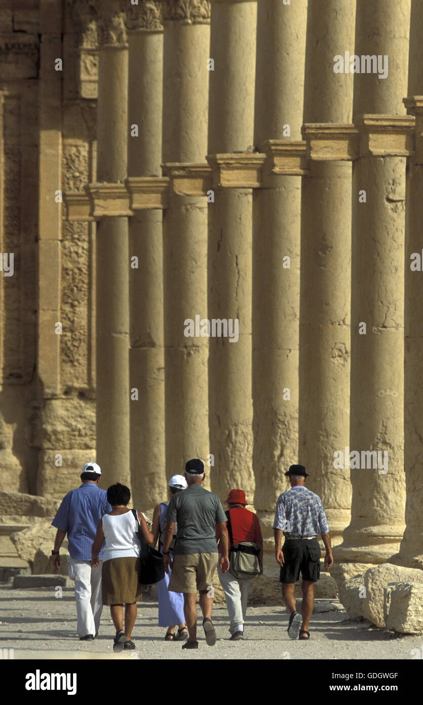Die Ruinen von Palmyra in der Wueste Faydat in Syrien im Mittleren Osten in Arabien. Stock Photo