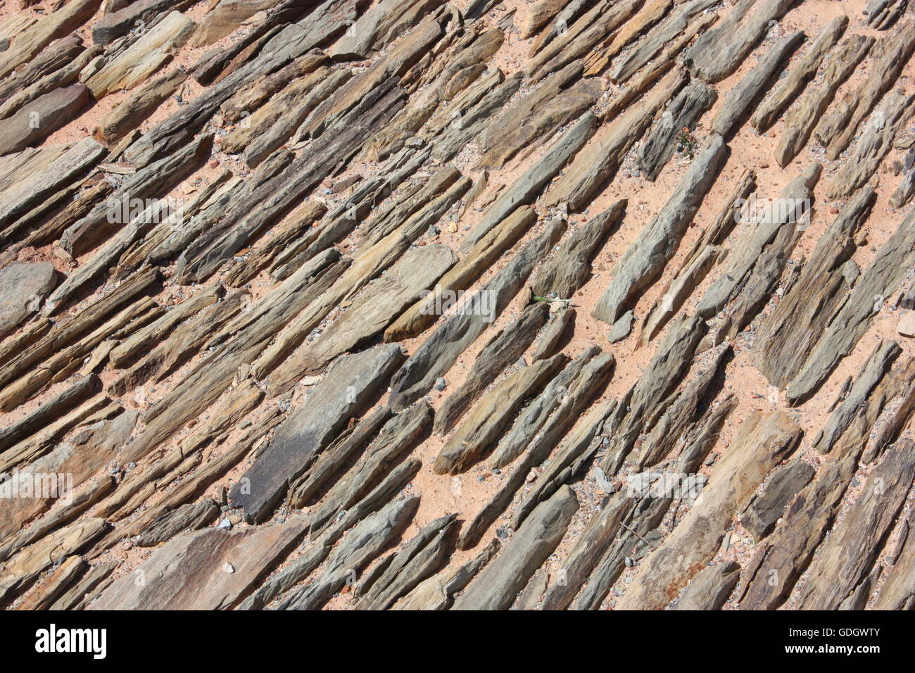 rocky ground surface background Stock Photo