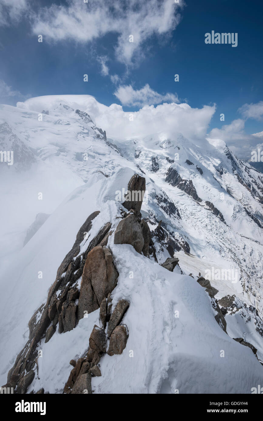 View of Mont Blanc massif from Aiguille du Midi Stock Photo - Alamy