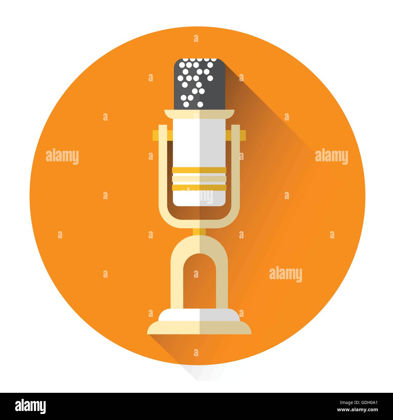 Microphone Icon Flat Stock Vector