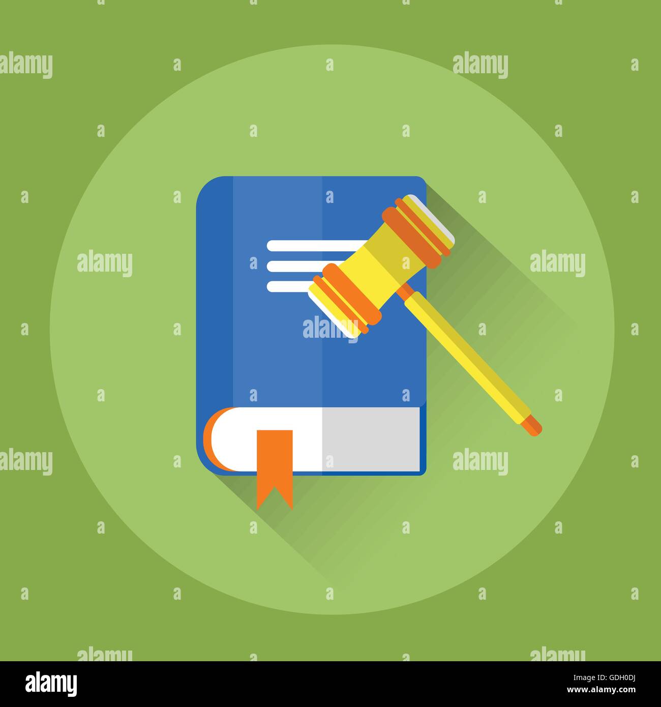 Judge Mallet With Law Book Colorful Icon Stock Vector Image & Art Alamy