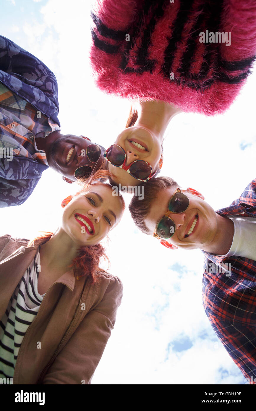 Best friends making selfies on picnic Stock Photo Alamy
