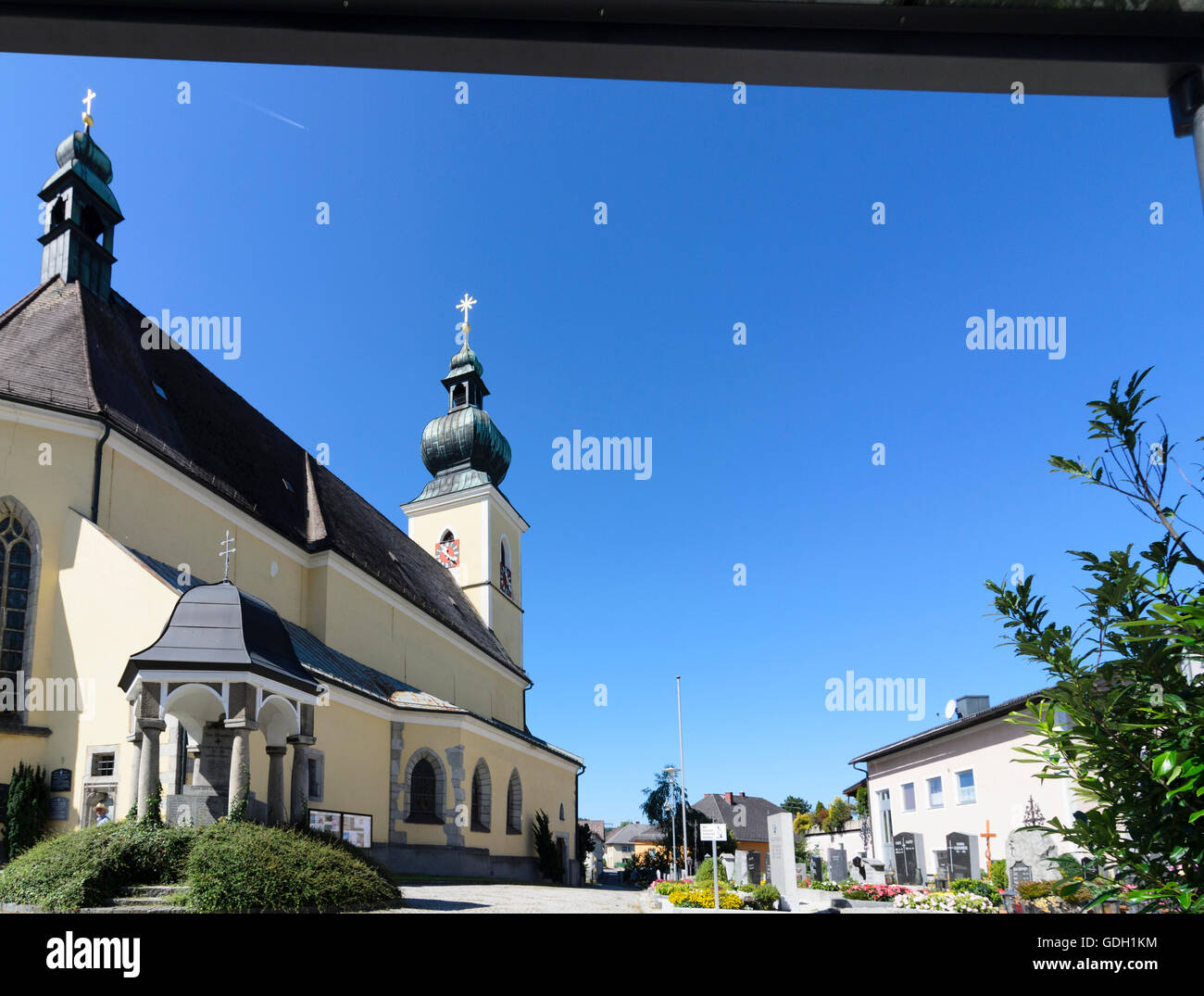 Altenfelden: church St. Sixtus, Austria, Oberösterreich, Upper Austria, Mühlviertel Stock Photo