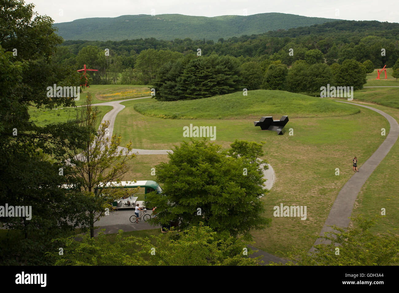 Overview of some of Storm King's grounds in Cornwall, NY. Tram, in