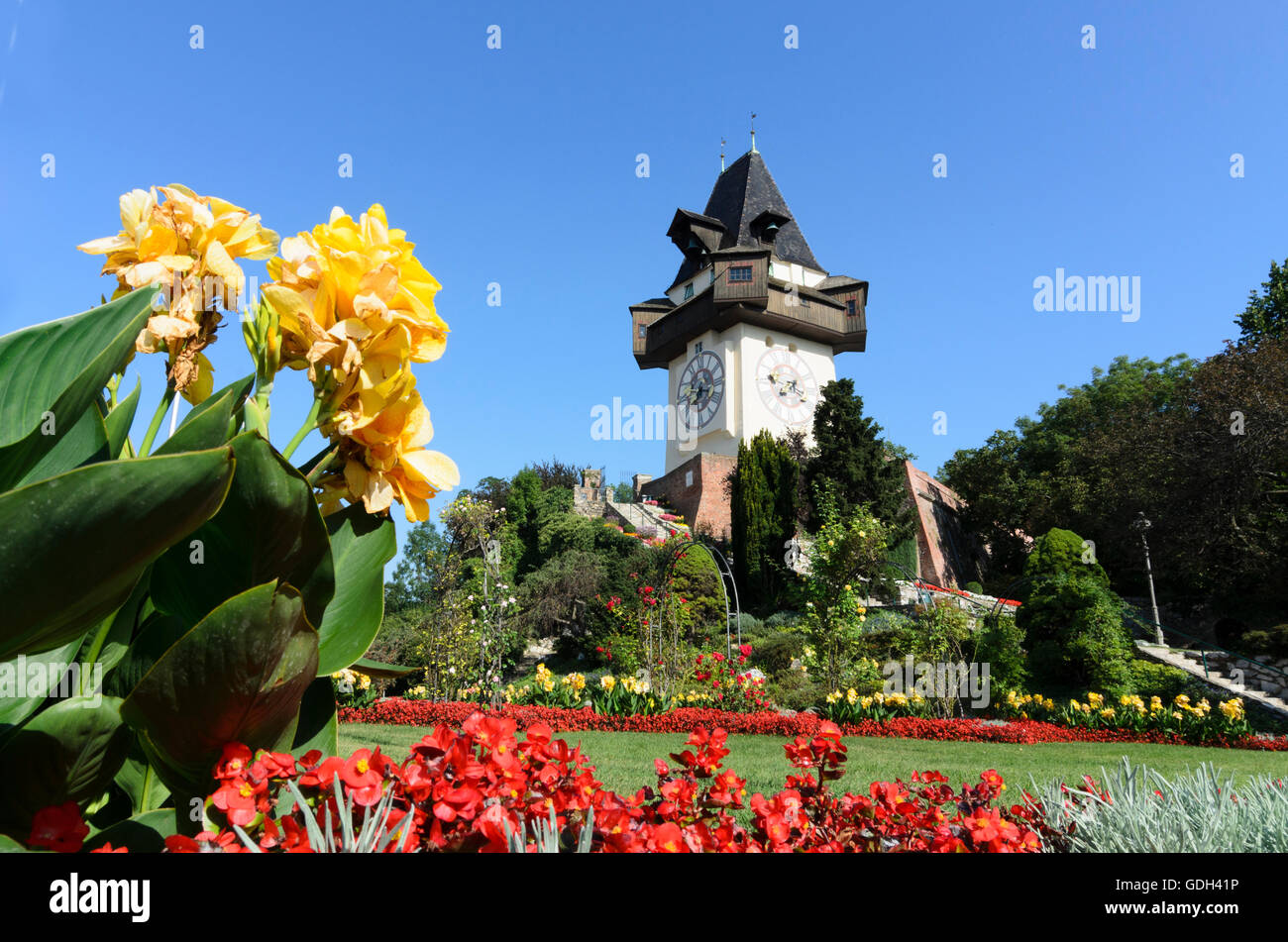Austria clock tower hi-res stock photography and images - Alamy