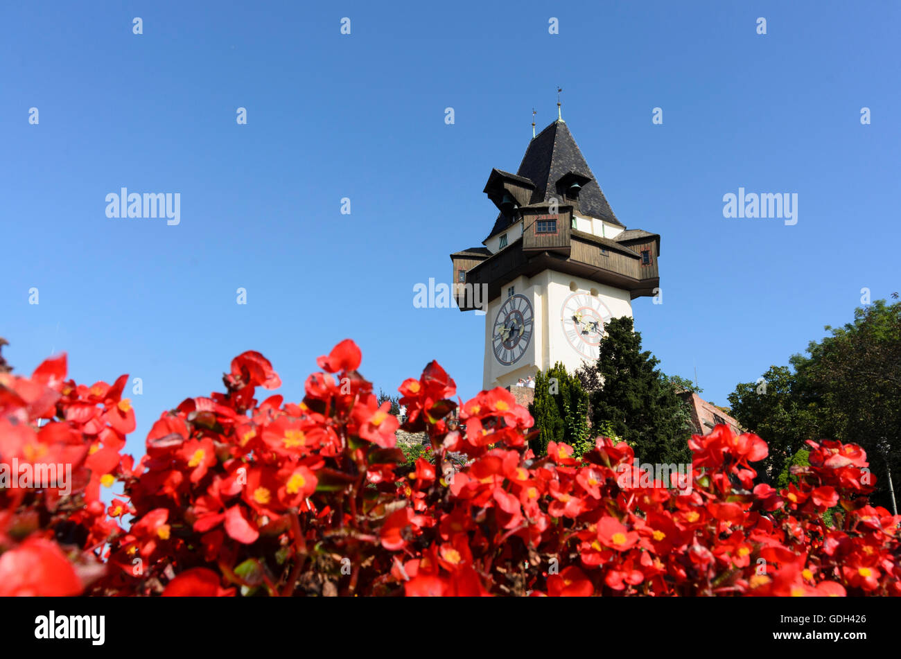 Austria clock tower hi-res stock photography and images - Alamy