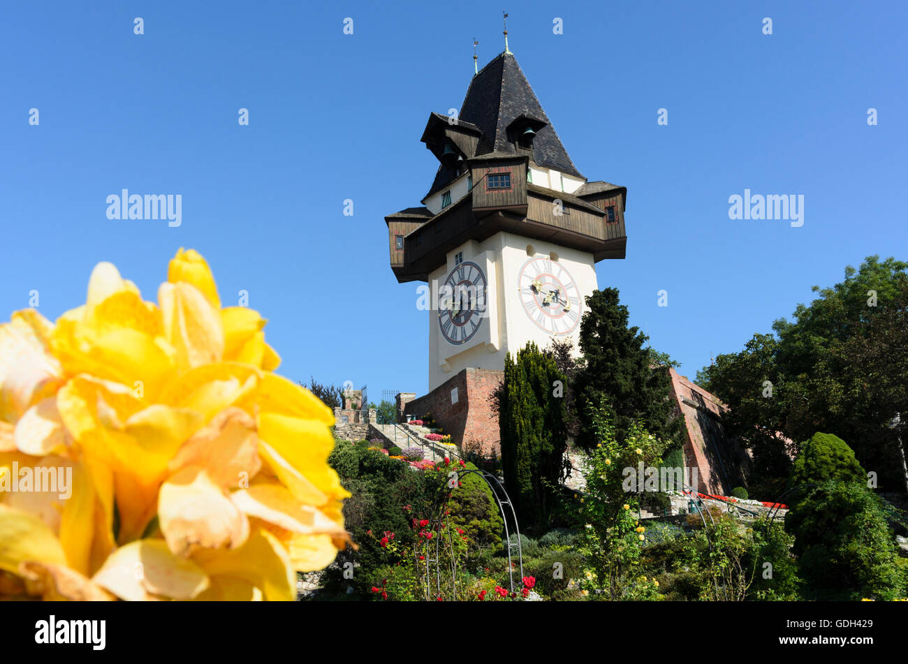 Austria clock tower hi-res stock photography and images - Alamy