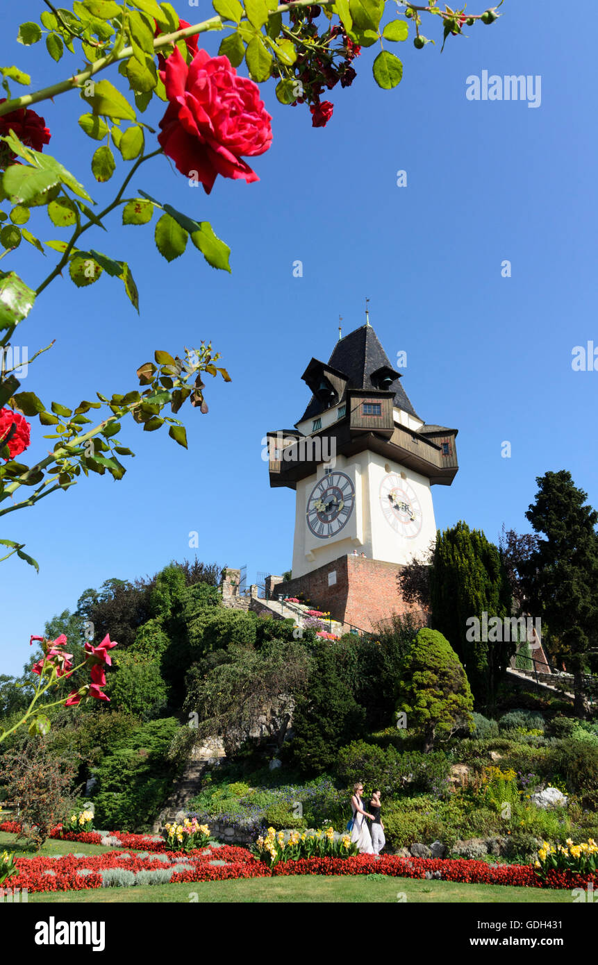 Graz Clock tower on the Schlossberg, Austria, Steiermark, Styria