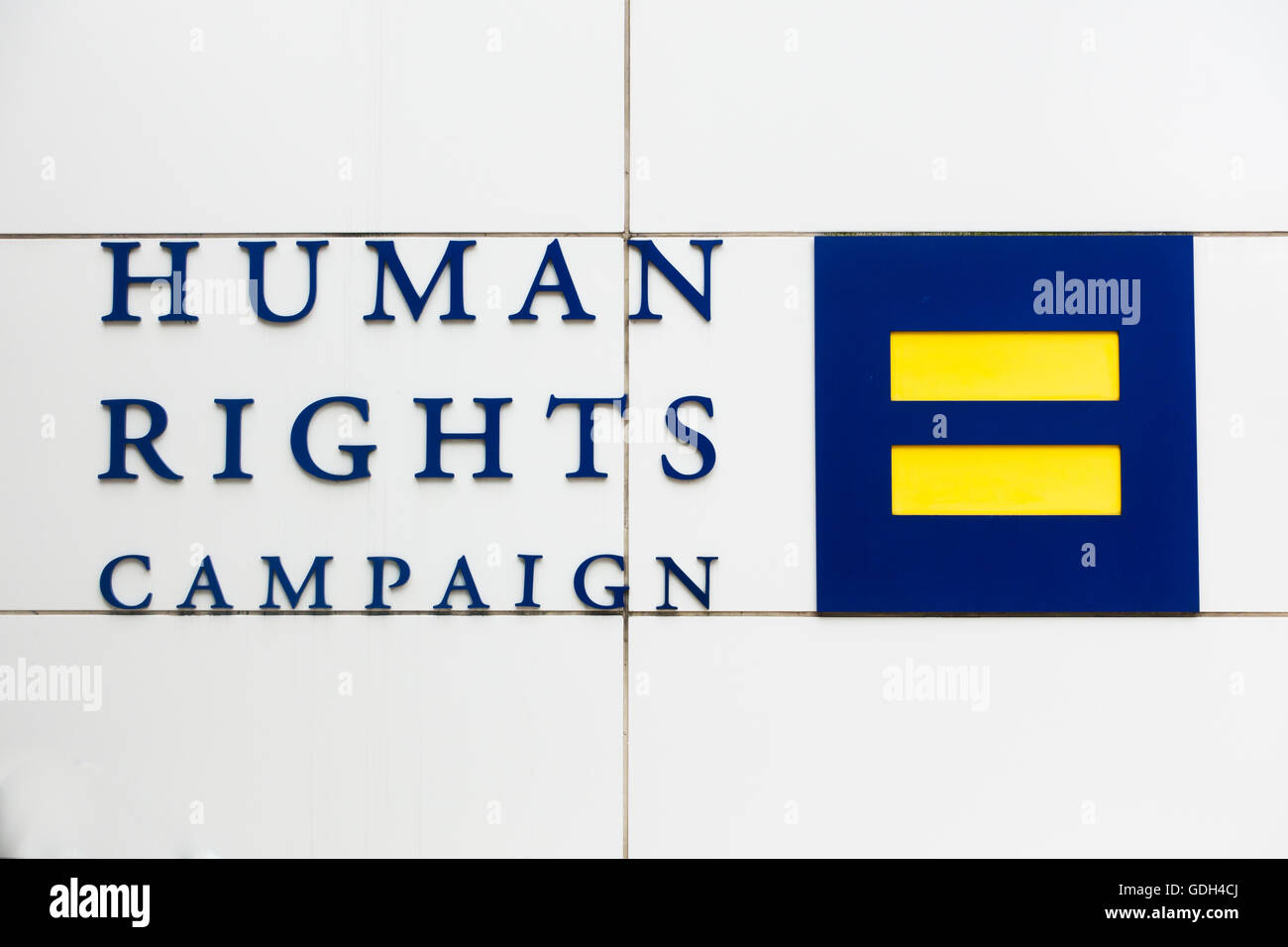 Human Rights campaign headquarters Washington DC Stock Photo