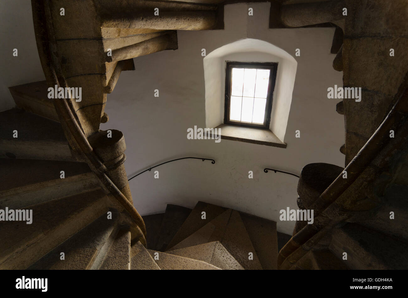Graz: Double spiral staircase in the castle, Austria, Steiermark, Styria, Region Graz Stock Photo