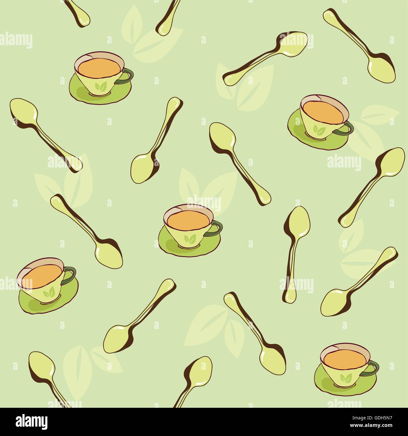 Seamless Background Cup of tea Stock Vector Image & Art - Alamy