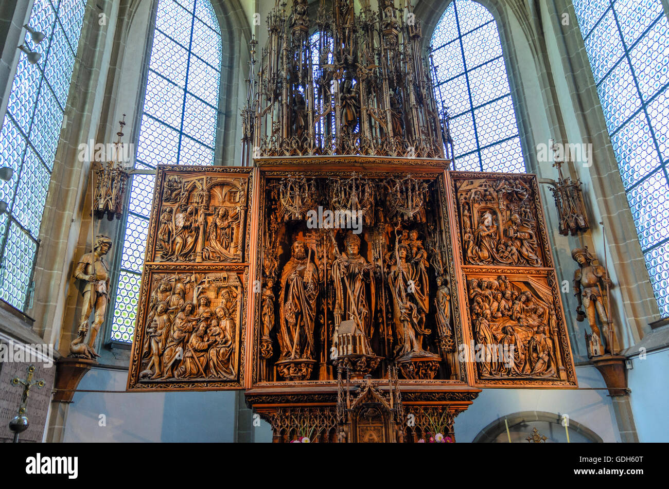 Kefermarkt: Kefermarkt winged altar in church, Austria, Oberösterreich, Upper Austria, Mühlviertel Stock Photo