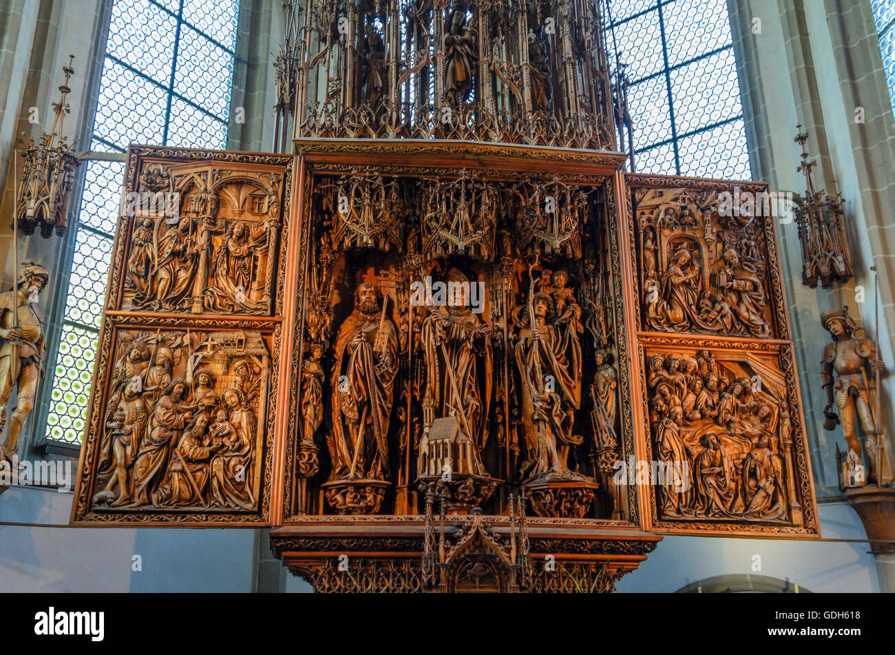 Kefermarkt: Kefermarkt winged altar in church, Austria, Oberösterreich, Upper Austria, Mühlviertel Stock Photo