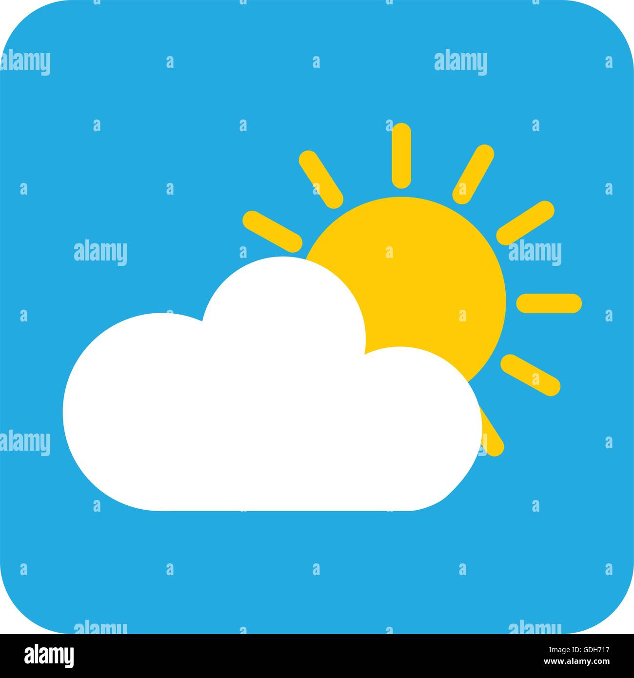 sun cloud icon Stock Vector Image & Art - Alamy