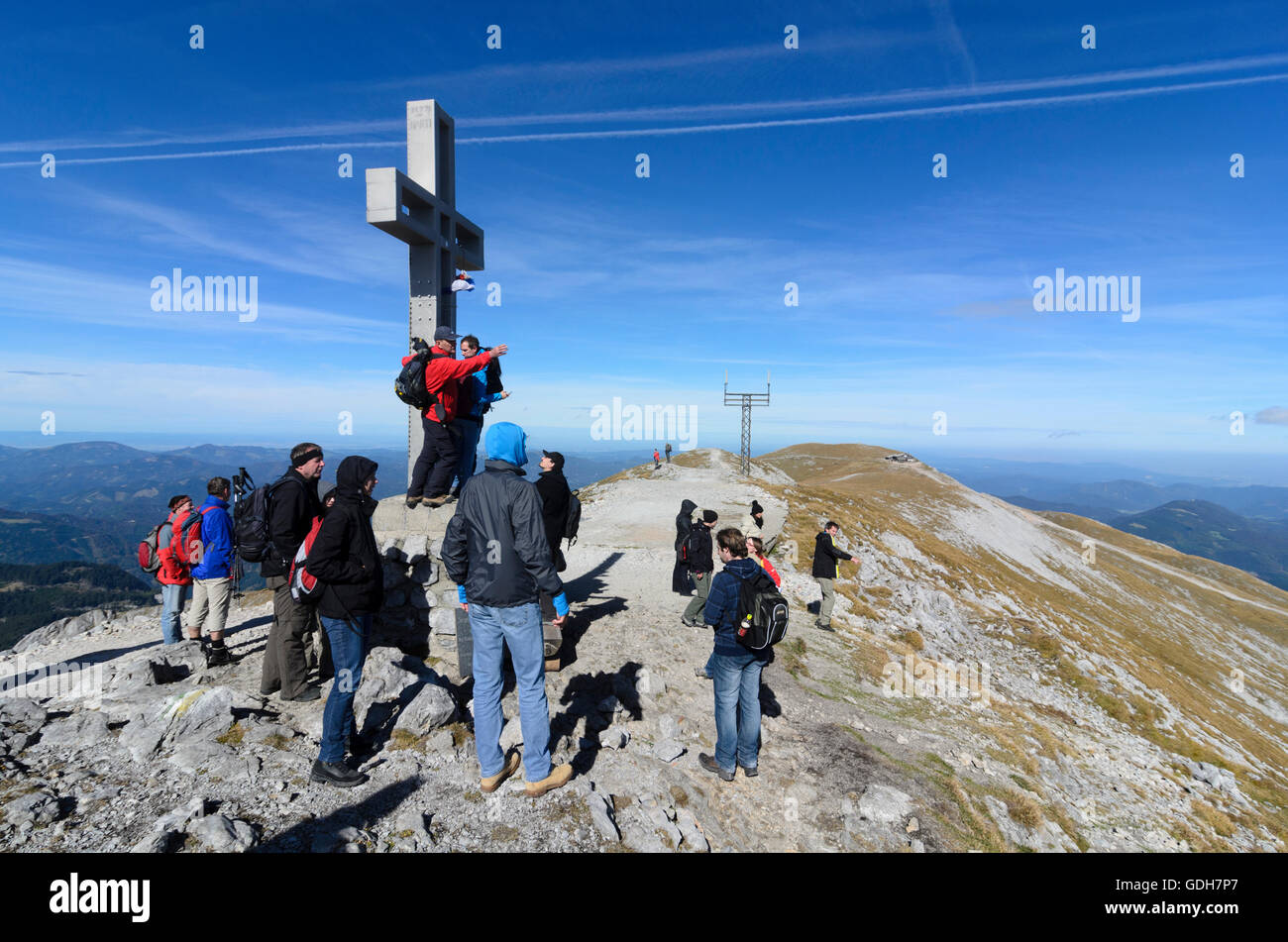 Puchberg am Schneeberg: summit Klosterwappen at Schneeberg, Austria, Niederösterreich, Lower Austria, Wiener Alpen, Alps Stock Photo