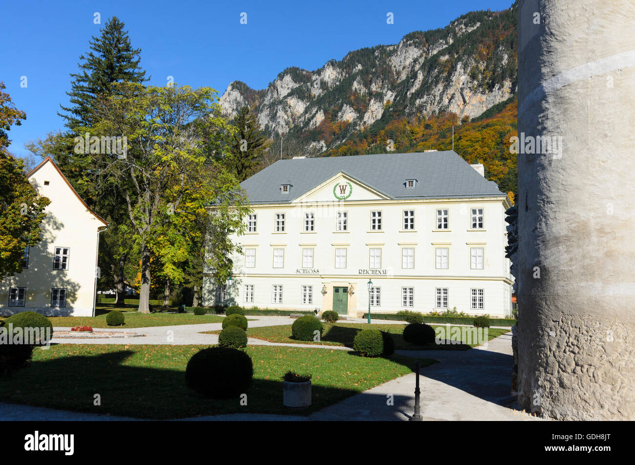 Reichenau an der Rax: Reichenau Castle, Austria, Niederösterreich, Lower Austria, Wiener Alpen, Alps Stock Photo
