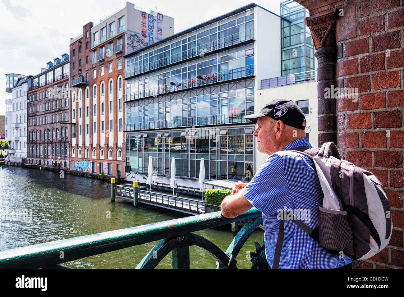 Berlin, Watergate club building exterior and river terrace bar, Music