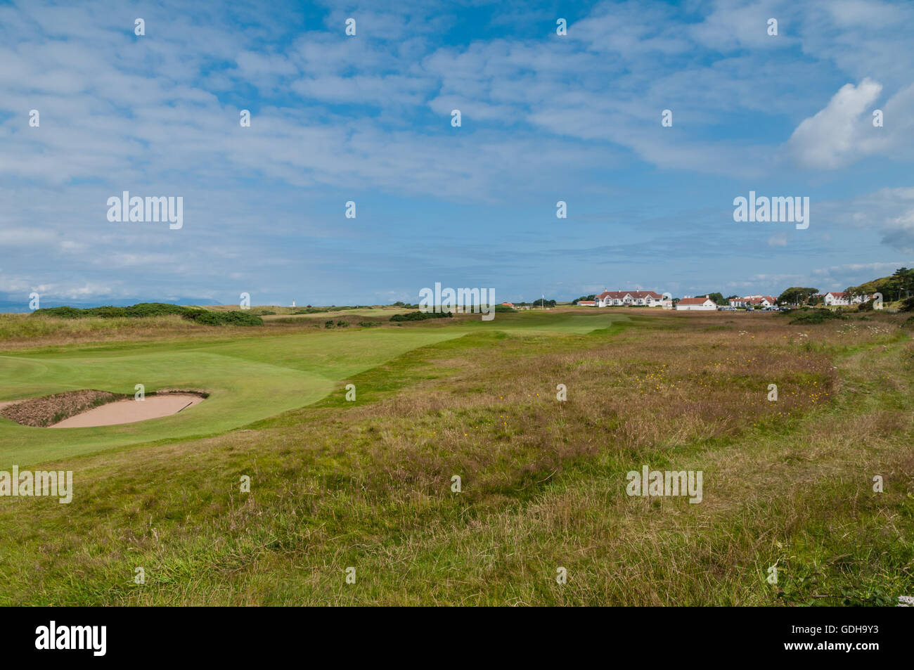 Trump Turnberry golf Course looking towards the clubhouse, Turnberry South Ayrshire,Scotland Stock Photo
