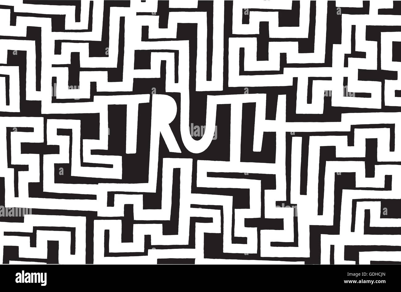 Cartoon illustration complex maze labyrinth hi-res stock photography ...
