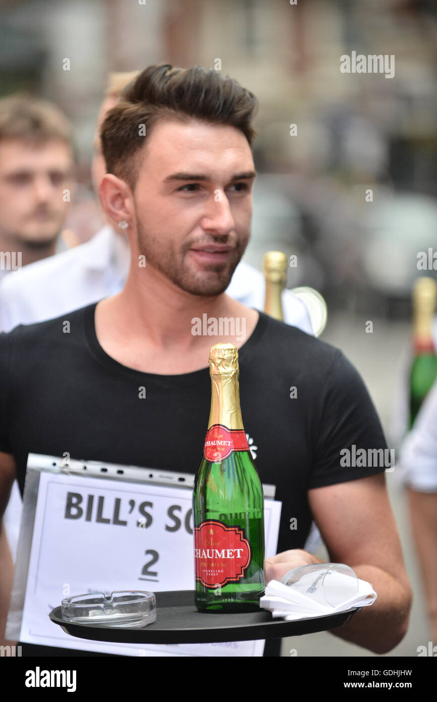 Soho, London, UK. 17th July, 2016. The traditional Soho Waiters Race
