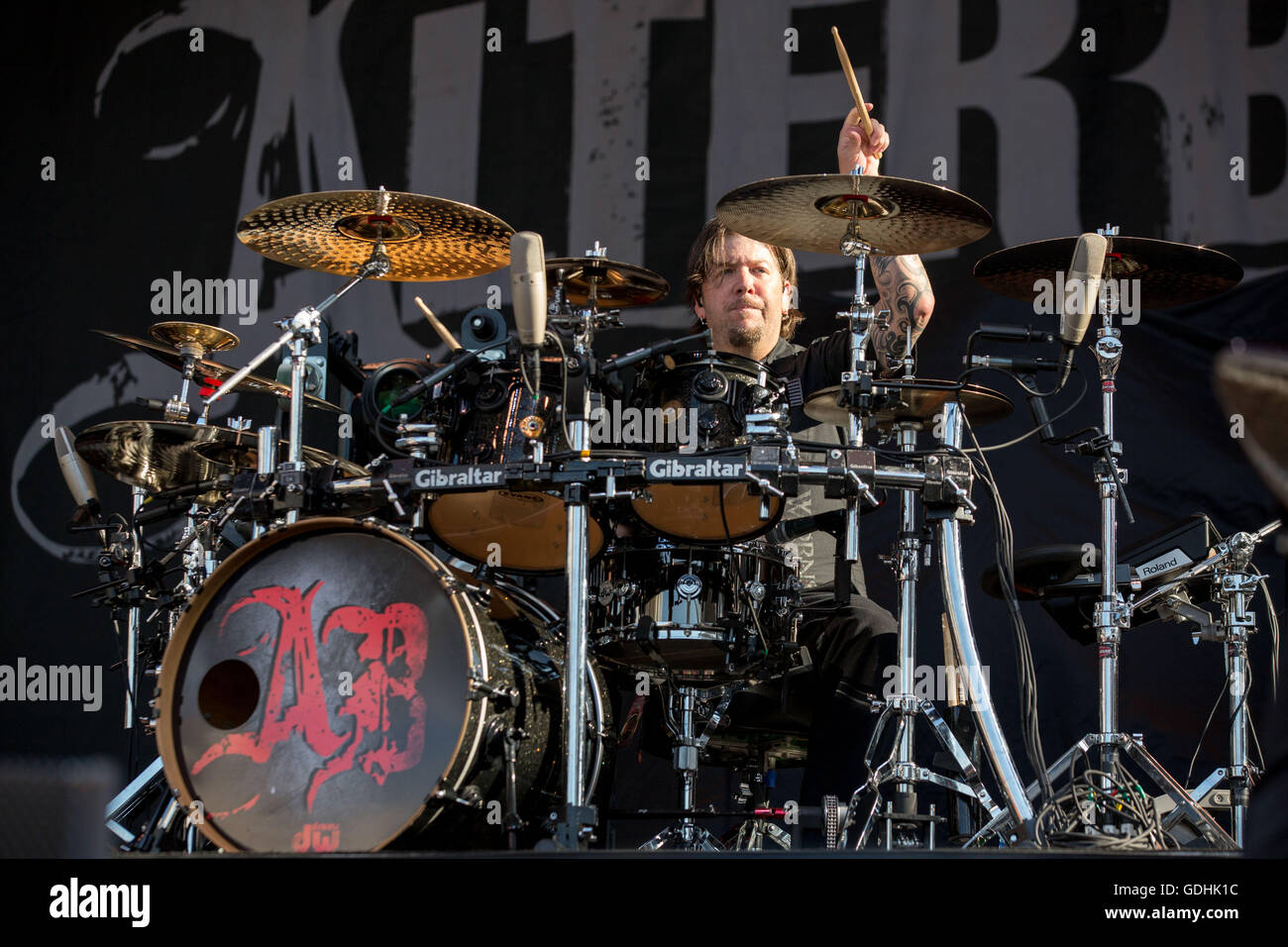 Chicago, Illinois, USA. 16th July, 2016. SCOTT PHILLIPS of Alter Bridge performs live at Toyota Park during Chicago Open Air Music Festival in Chicago, Illinois Credit:  Daniel DeSlover/ZUMA Wire/Alamy Live News Stock Photo
