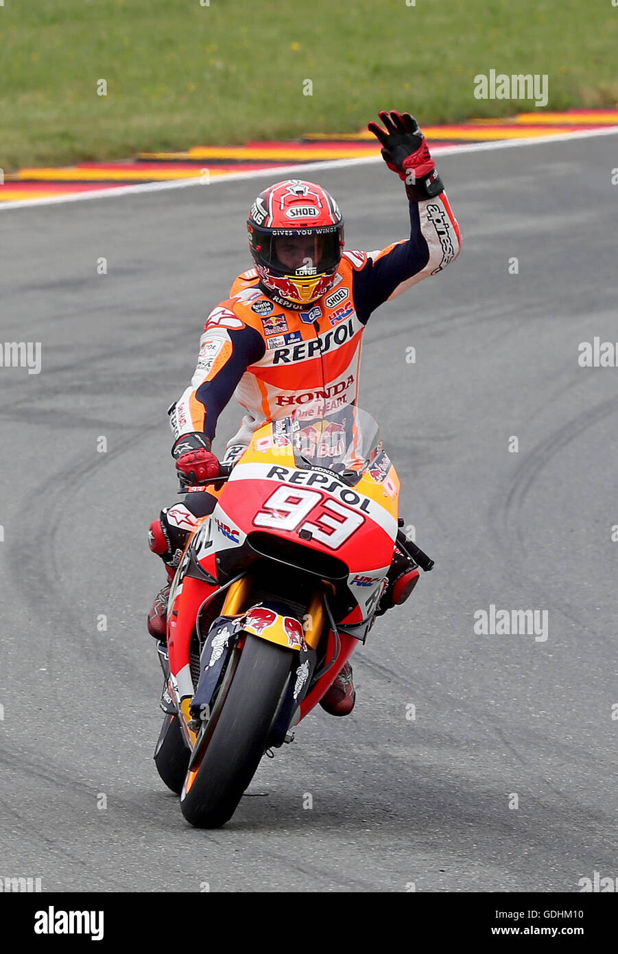 Spanish Motogp Rider Marc Marquez From Repsol Honda Team Celebrates Stock Photo Alamy
