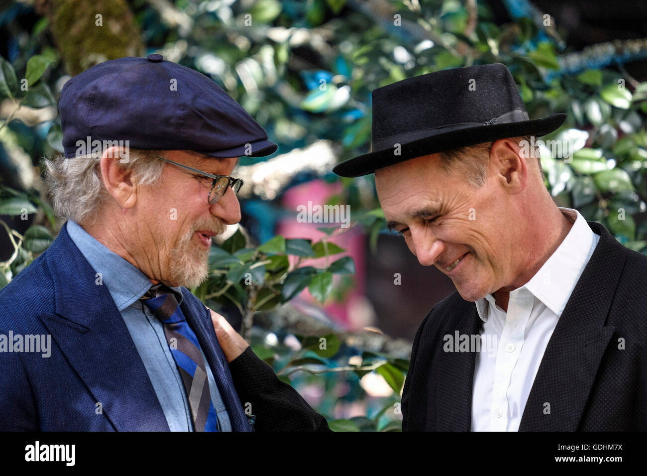 UK premiere of THE BFG on 17/07/2016 at ODEON Leicester Square, London. Pictured: Mark Rylance, Steven Spielberg. Picture by Julie Edwards Stock Photo