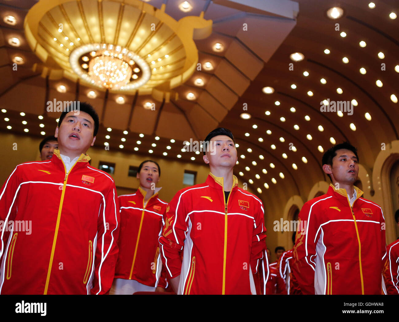 Beijing, China. 18th July, 2016. (L to R, front row ) Chinese shooting